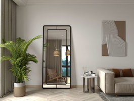 Hanah Home Espejo Cheval Edgea Black 83x186 cm